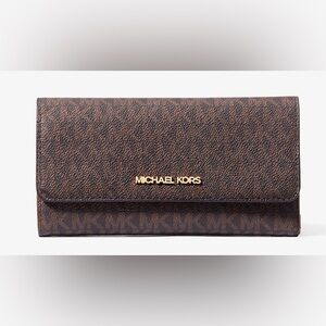 Michael Kors Jet Set Large Logo Trifold Wallet